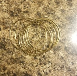 Gold bangle bracelets